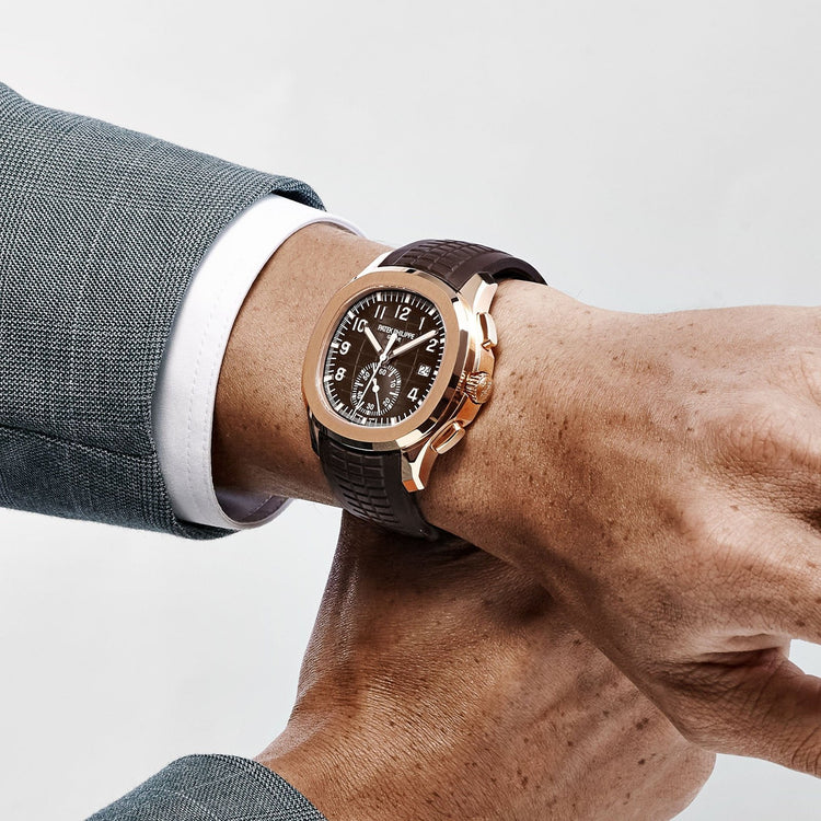 Aquanaut Chronograph Rose Gold Brown Dial image 7