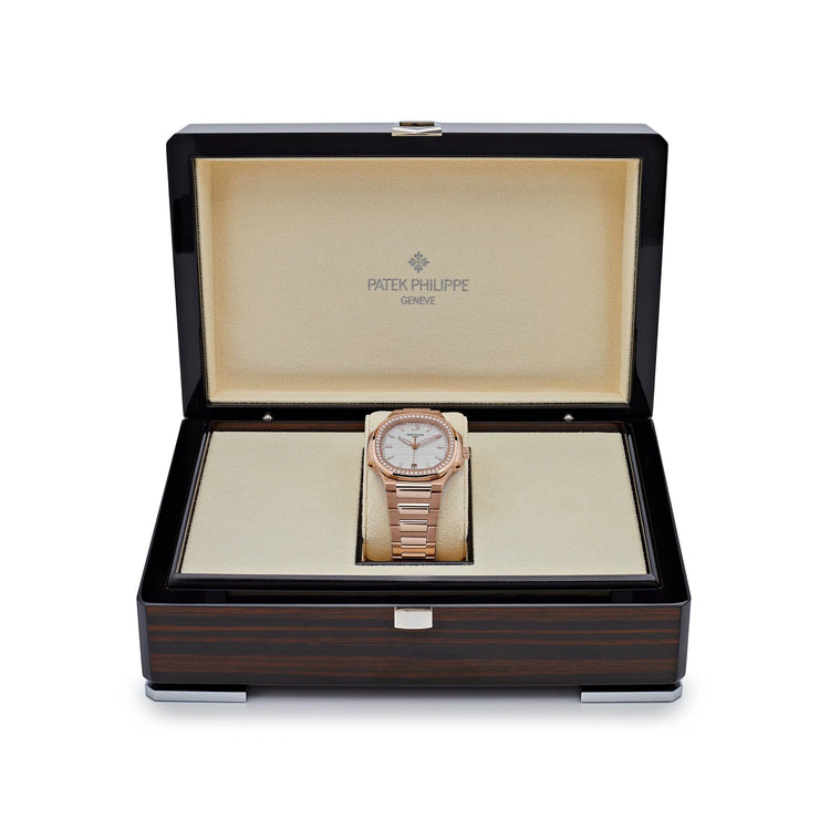 Nautilus Ladies Rose Gold Diamond Bezel Silver Dial (2026) image 6