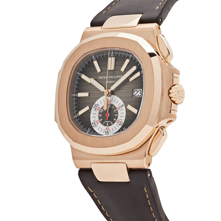 Nautilus 5980R-001 Chronograph Rose Gold Brown Dial image 7
