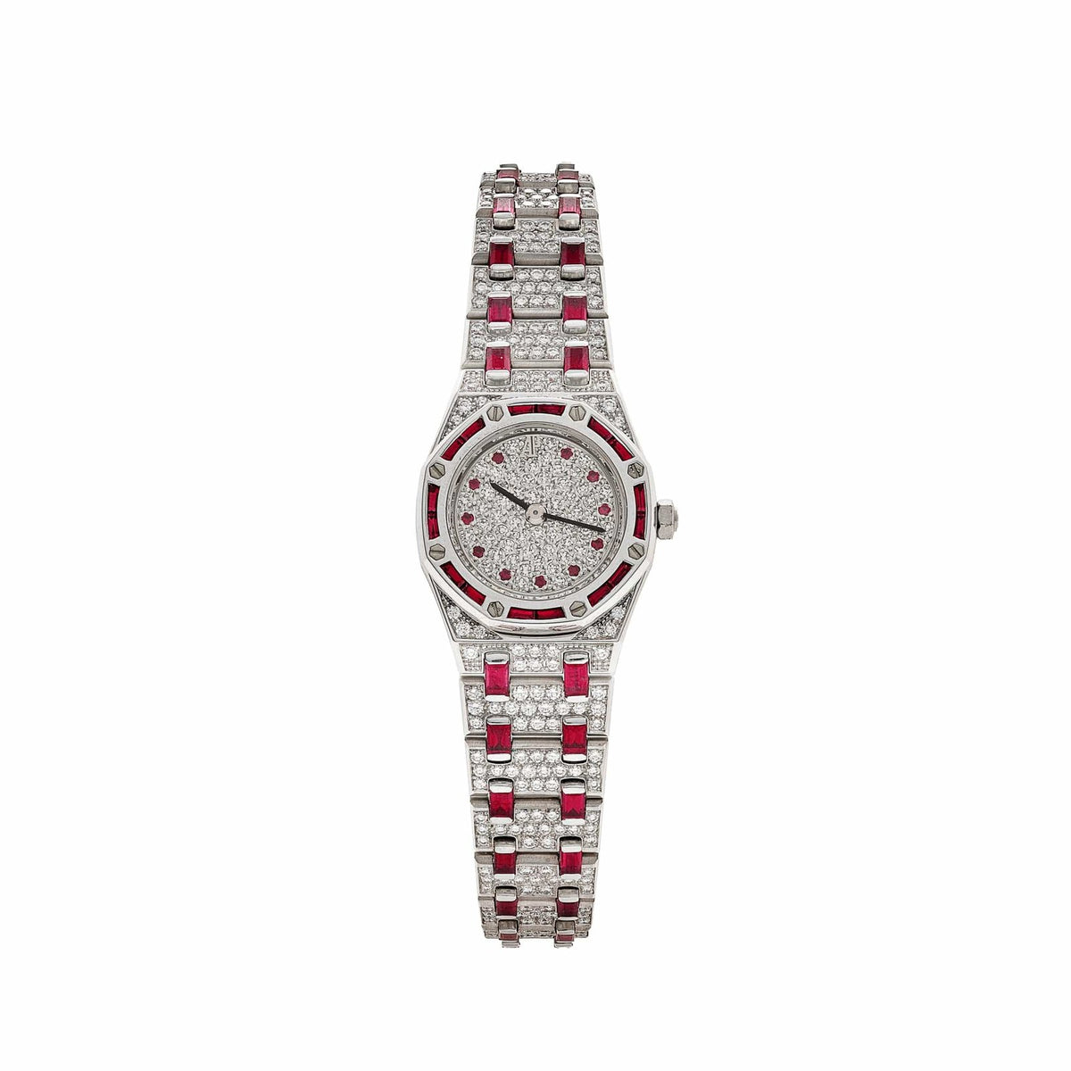 Royal Oak Ladies Vintage White Gold Diamond & Ruby Quartz (1997) image 0