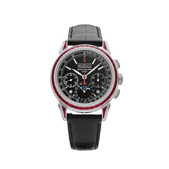 Grand Complications Perpetual Calendar Platinum Black Dial Ruby Bezel image 0