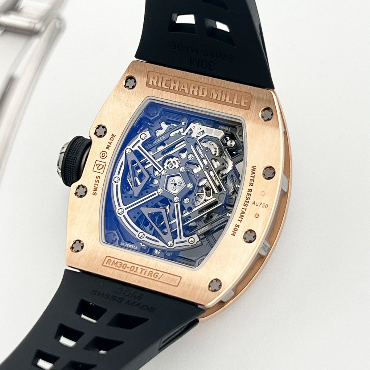 RM 30-01 Declutchable Rotor Rose Gold Skeleton Dial (2023) image 3