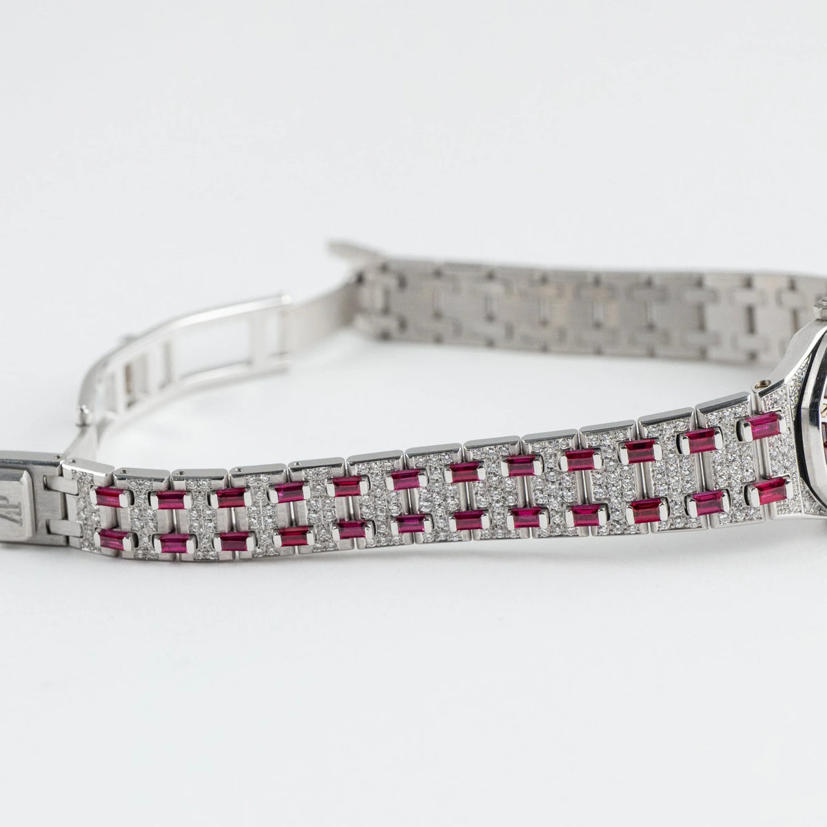 Royal Oak Ladies Vintage White Gold Diamond & Ruby Quartz (1997) image 7