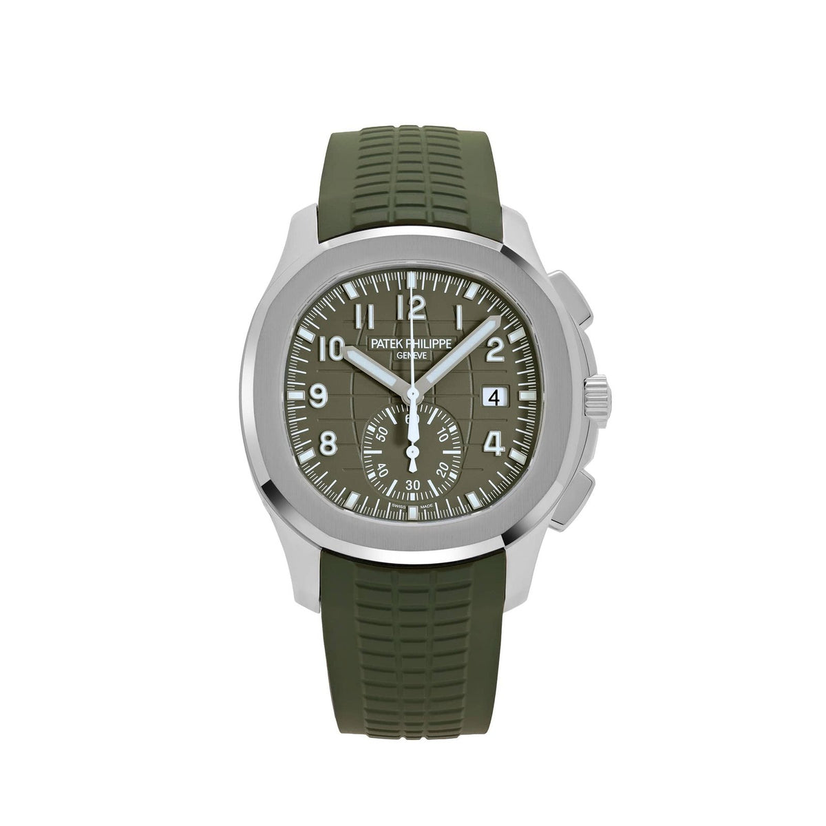Aquanaut Chronograph White Gold Khaki Green Dial image 0