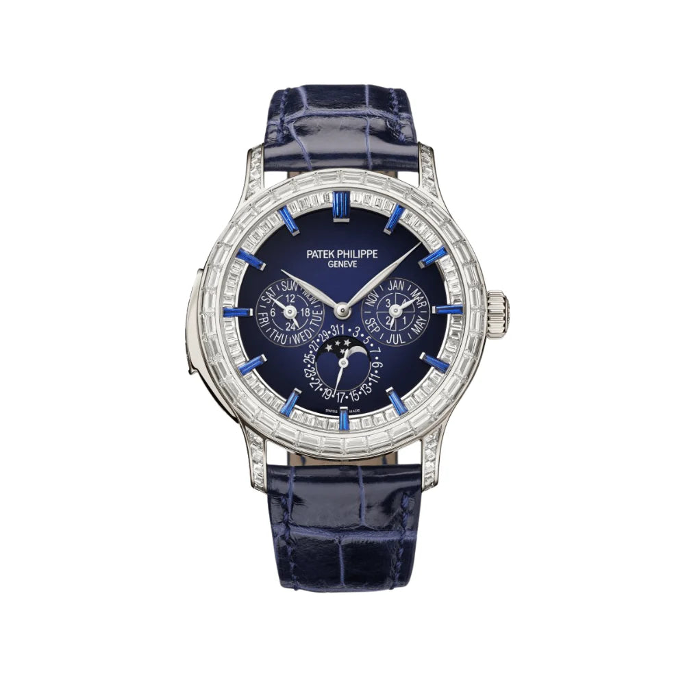Grand Complications Perpetual Calendar Minute Repeater Diamond Set Platinum Case Blue Dial Sapphire Markers image 0