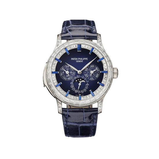 Grand Complications Perpetual Calendar Minute Repeater Diamond Set Platinum Case Blue Dial Sapphire Markers image 0