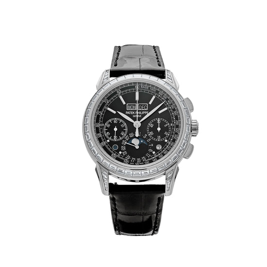 Grand Complications Perpetual Calendar Platinum Black Dial Baguette Bezel image 0
