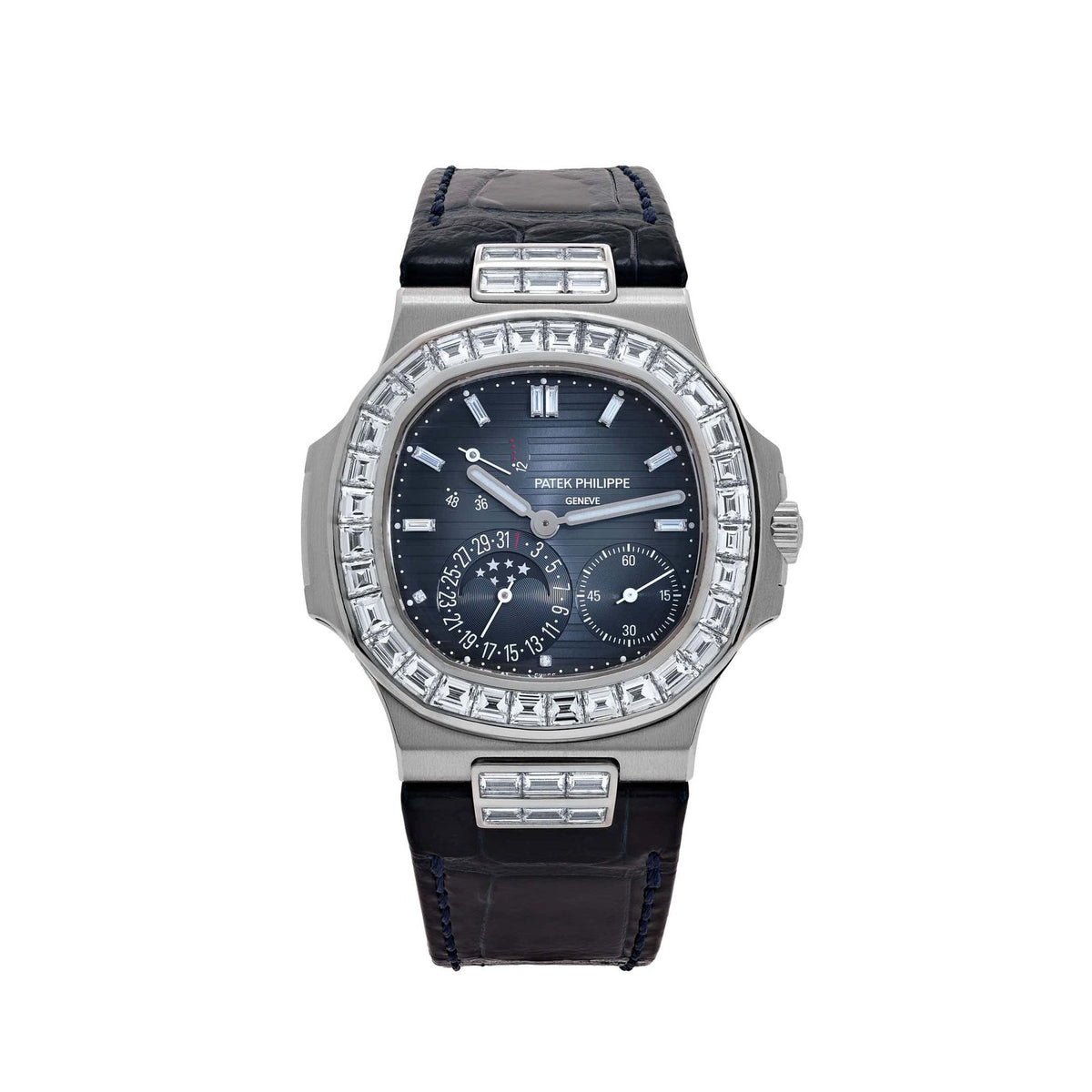 Nautilus White Gold Blue Diamond Dial Diamond Bezel (2017) image 0
