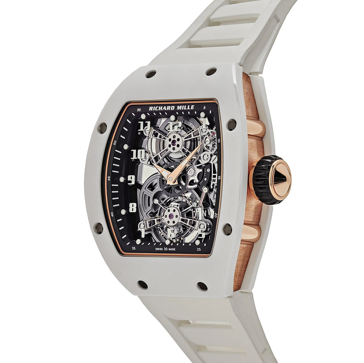 RM 17-01 White Ceramic Rose Gold Manual Wind Tourbillon image 4