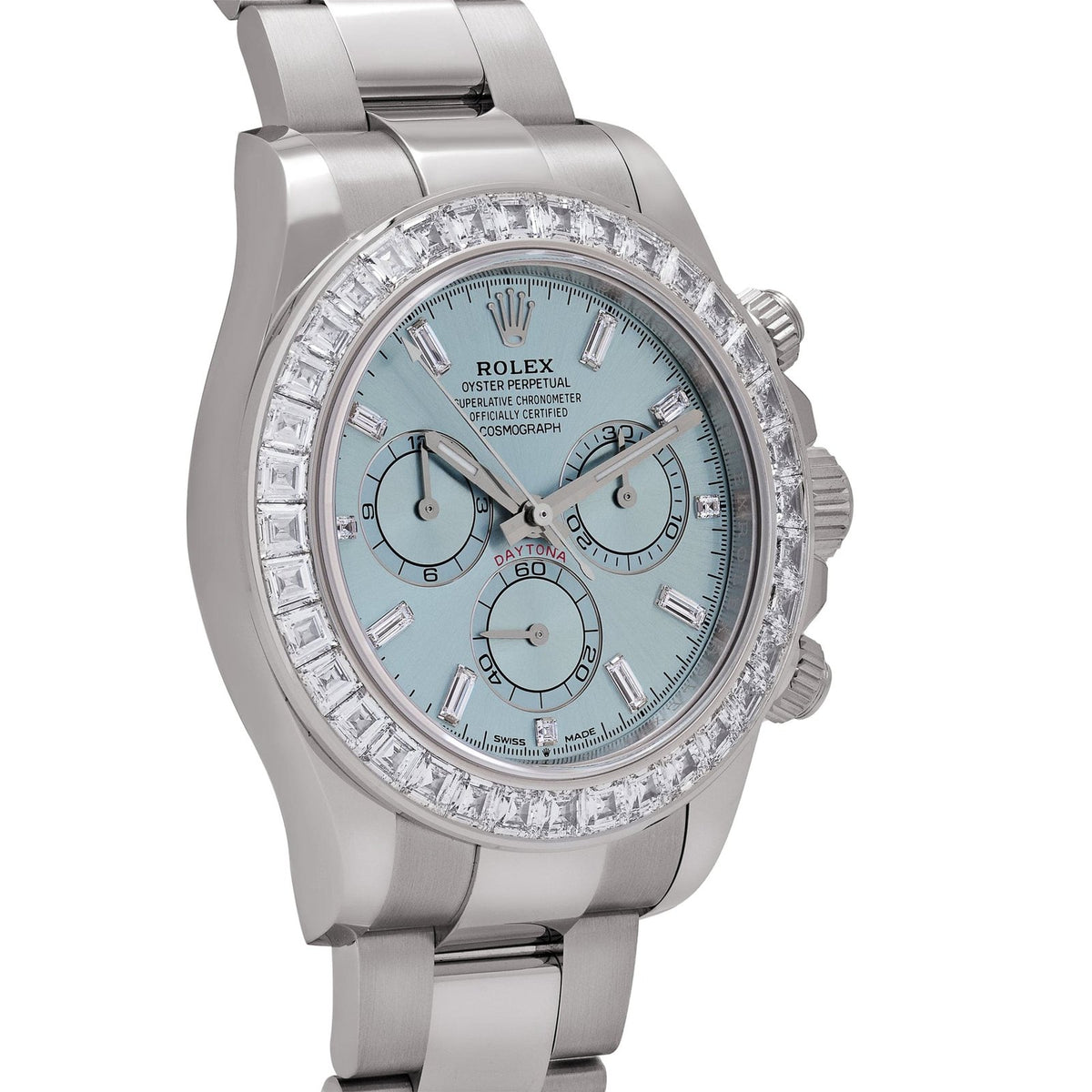 Daytona Platinum Ice Blue Diamond Dial Diamond Bezel image 5