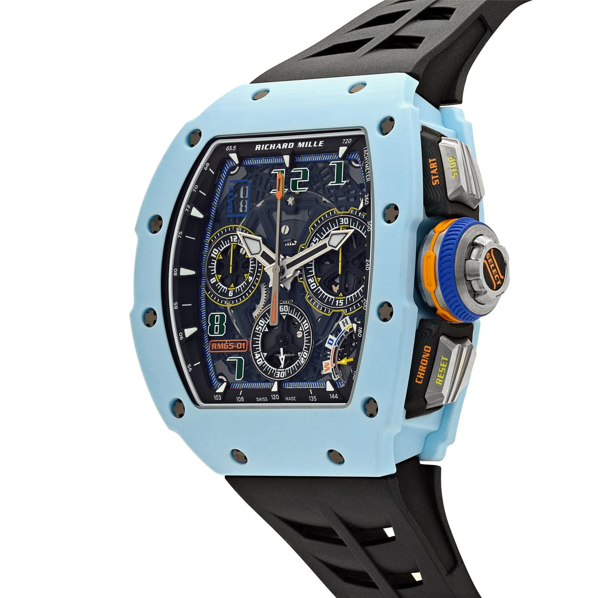 RM 65-01 Automatic Winding Split-Seconds Chronograph Pastel Blue Quartz TPT image 5