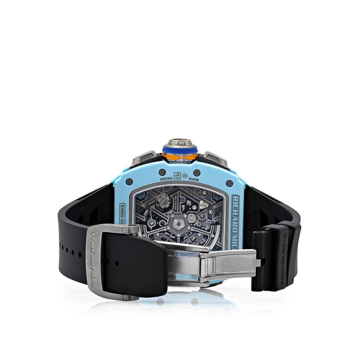 RM 65-01 Automatic Winding Split-Seconds Chronograph Pastel Blue Quartz TPT image 6