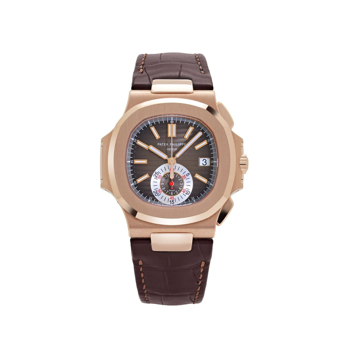 Nautilus 5980R-001 Chronograph Rose Gold Brown Dial image 0
