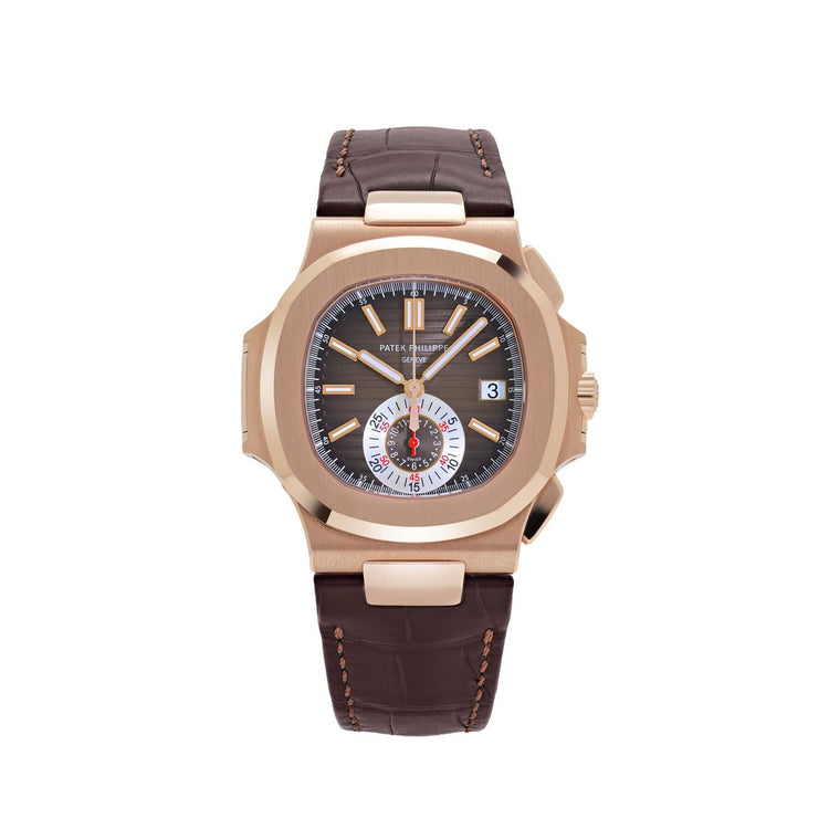 Nautilus 5980R-001 Chronograph Rose Gold Brown Dial image 0