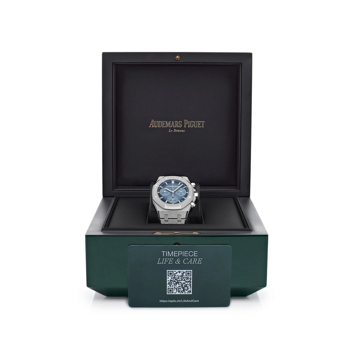 Royal Oak Chronograph Frosted White Gold Blue Dial image 6