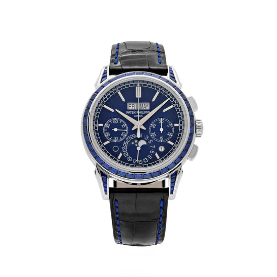 Grand Complications Perpetual Calendar Chronograph Platinum Baguette Sapphires image 0