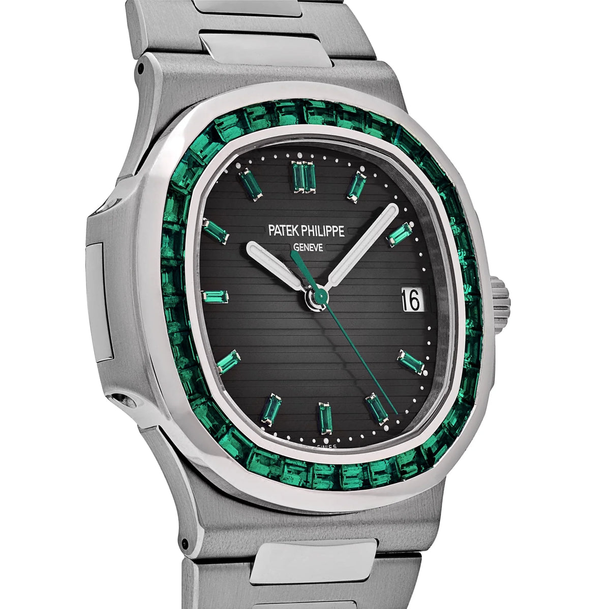 Nautilus Platinum Emeralds Black Dial image 5