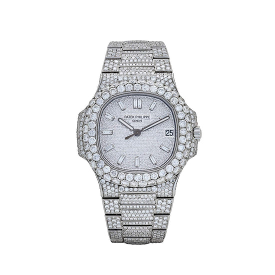 Nautilus Stainless Steel with Aftermarket Diamond Pavé Bezel and Case (2012) image 0