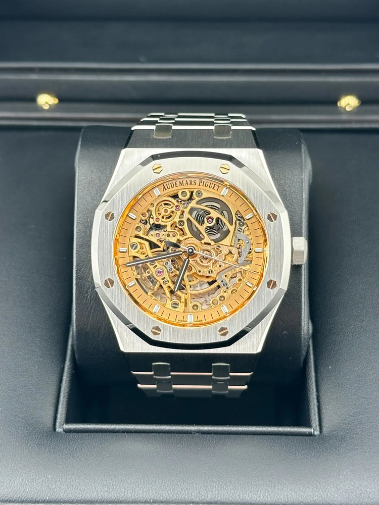 Royal Oak Double Balance Wheel Openworked Steel Pink Gold Dial image 2
