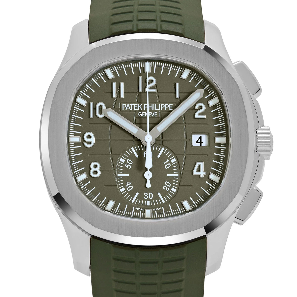 Aquanaut Chronograph White Gold Khaki Green Dial image 1