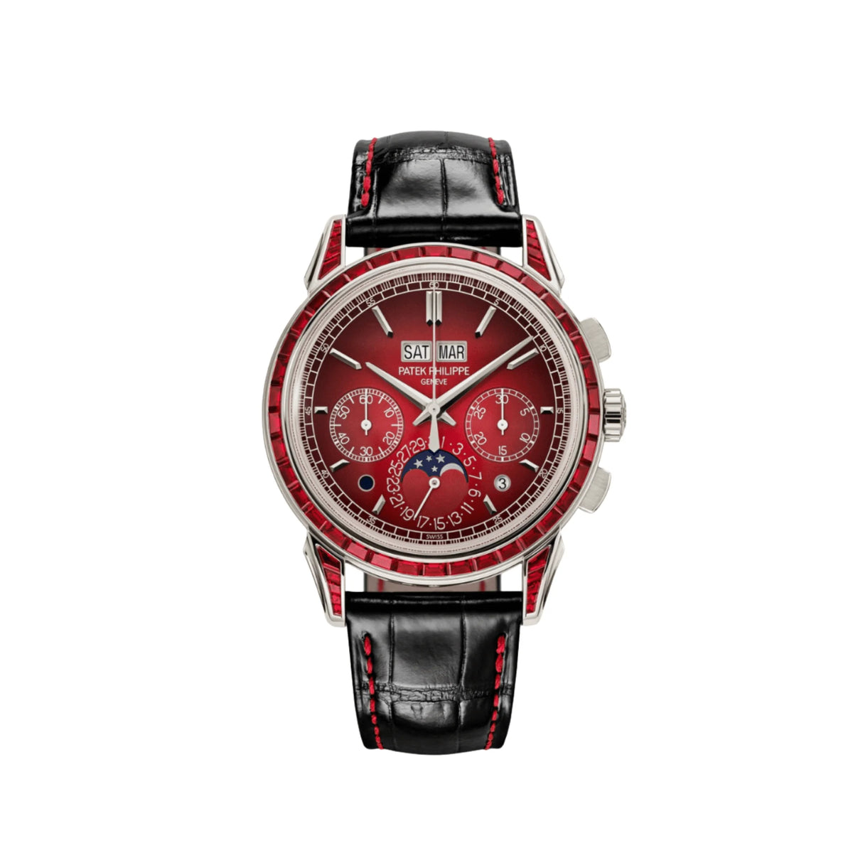 Grand Complications Perpetual Calendar Chronograph Platinum Baguette Rubies image 0