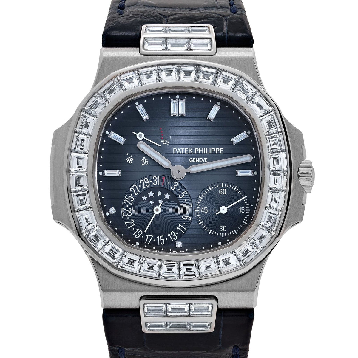 Nautilus White Gold Blue Diamond Dial Diamond Bezel (2017) image 1